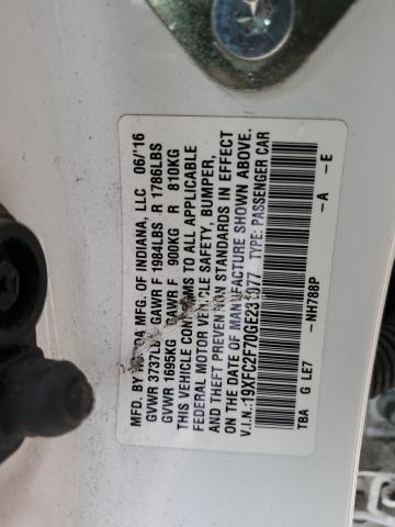 2016 HONDA CIVIC EX - 19XFC2F70GE231077