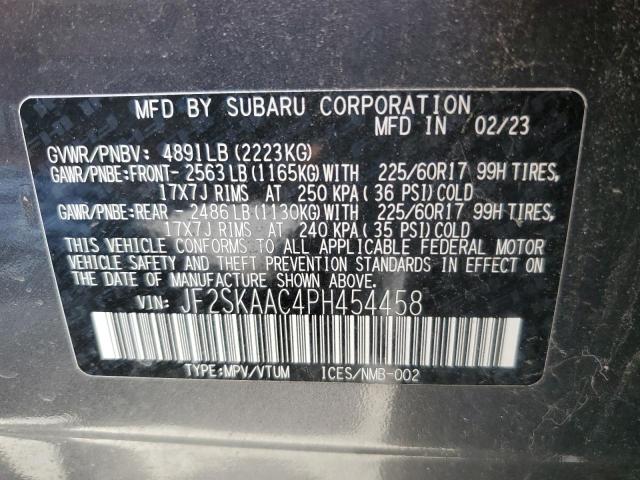 2023 SUBARU FORESTER JF2SKAAC4PH454458