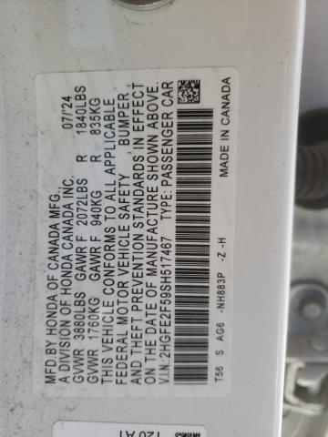 2025 HONDA CIVIC SPOR 2HGFE2F59SH517467