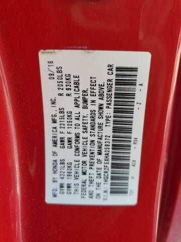 2017 HONDA ACCORD SPO - 1HGCR2F5XHA059372