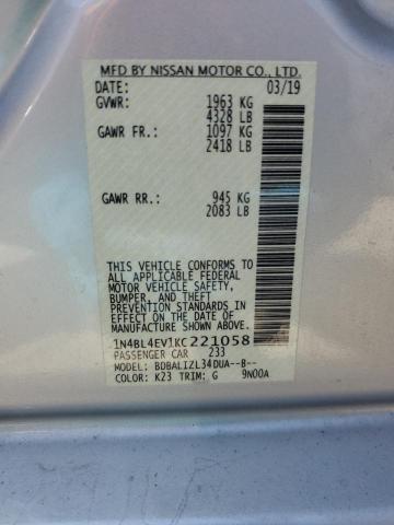 2019 NISSAN ALTIMA SL - 1N4BL4EV1KC221058