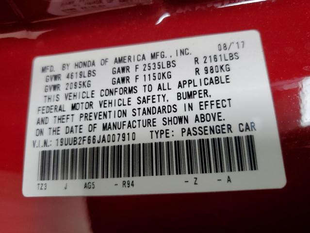2018 ACURA TLX TECH+A - 19UUB2F66JA007910