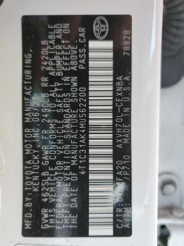 2021 TOYOTA CAMRY LE - 4T1C31AK4MU562200