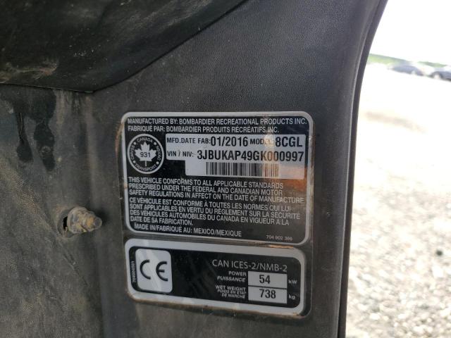 2016 CAN-AM DEFENDER X 3JBUKAP49GK000997