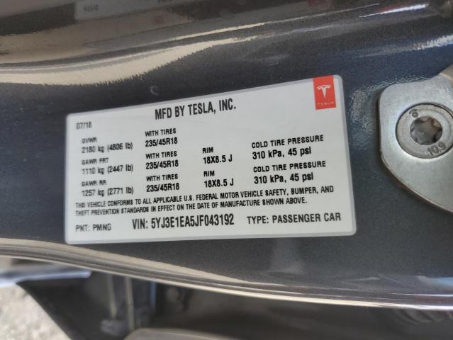 2018 TESLA MODEL 3 - 5YJ3E1EA5JF043192