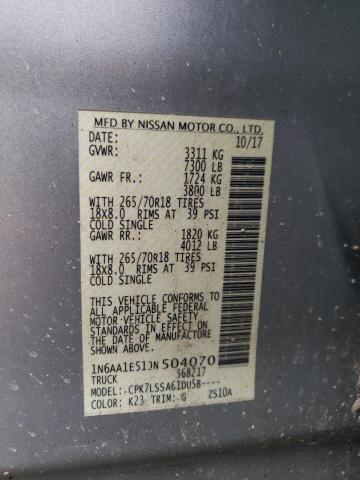 2018 NISSAN TITAN SV - 1N6AA1E51JN504070