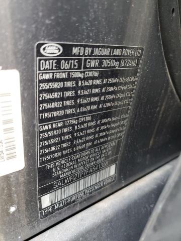 2015 LAND ROVER RANGE ROVE - SALWR2TF7FA541358