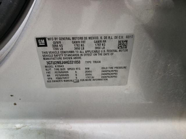 2017 GMC SIERRA K15 - 3GTU2NEJ4HG331858