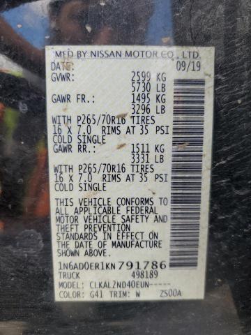 2019 NISSAN FRONTIER S - 1N6AD0ER1KN791786