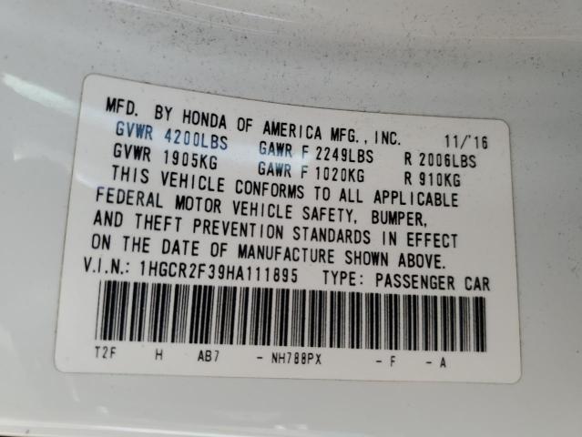 2017 HONDA ACCORD LX 1HGCR2F39HA111895