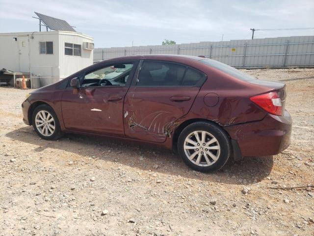 Vin: 19xfb2f81ce325989, lot: 51776585, honda civic ex 20122