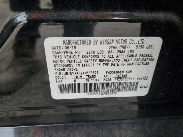2019 INFINITI Q50 LUXE JN1EV7AR2KM593629