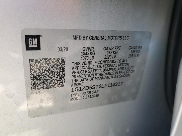 2020 CHEVROLET MALIBU LT - 1G1ZD5ST2LF114317