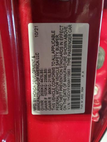2021 HONDA ACCORD SPO 1HGCV1F4XMA115883