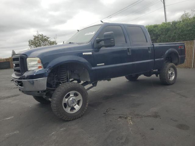 FORD F250 SUPER 2006 blue crew pic diesel 1FTSW21P46EB38778 photo #1