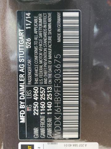 2015 MERCEDES-BENZ E 400 4MAT WDDKJ6HB9FF303675