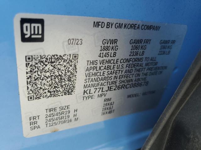 2024 CHEVROLET TRAX 2RS KL77LJE26RC088678