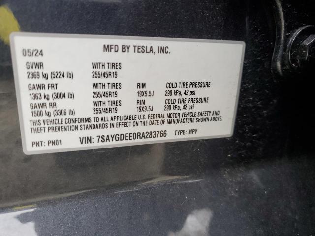 2024 TESLA MODEL Y - 7SAYGDEE0RA283766