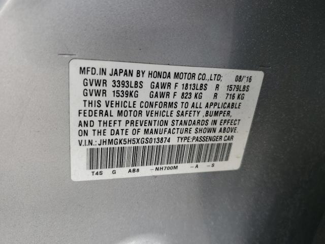 2016 HONDA FIT LX - JHMGK5H5XGS013874