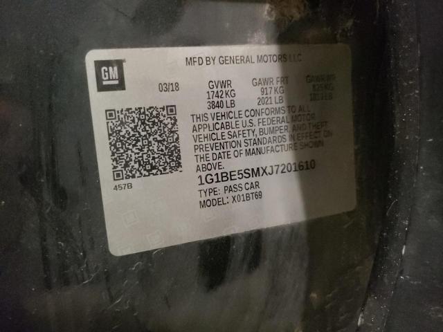 2018 CHEVROLET CRUZE 4D 1G1BE5SMXJ7201610