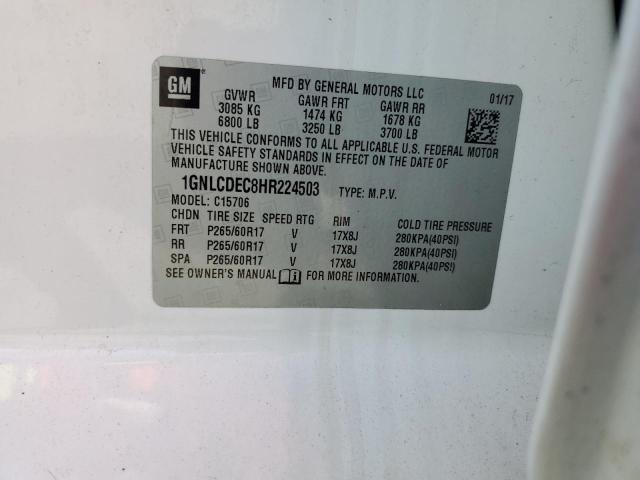 2017 CHEVROLET TAHOE POLI - 1GNLCDEC8HR224503