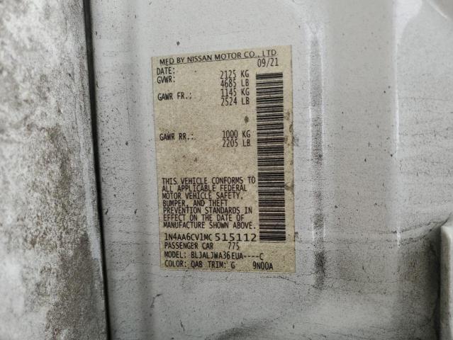 2021 NISSAN MAXIMA SV - 1N4AA6CV1MC515112