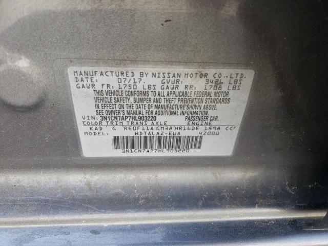 2017 NISSAN VERSA S - 3N1CN7AP7HL903220