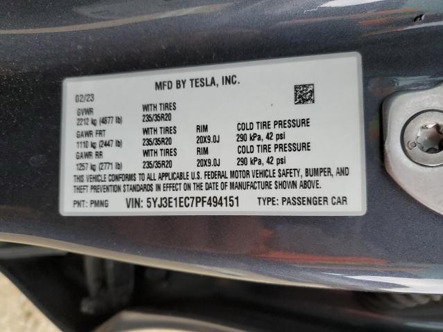2023 TESLA MODEL 3 5YJ3E1EC7PF494151