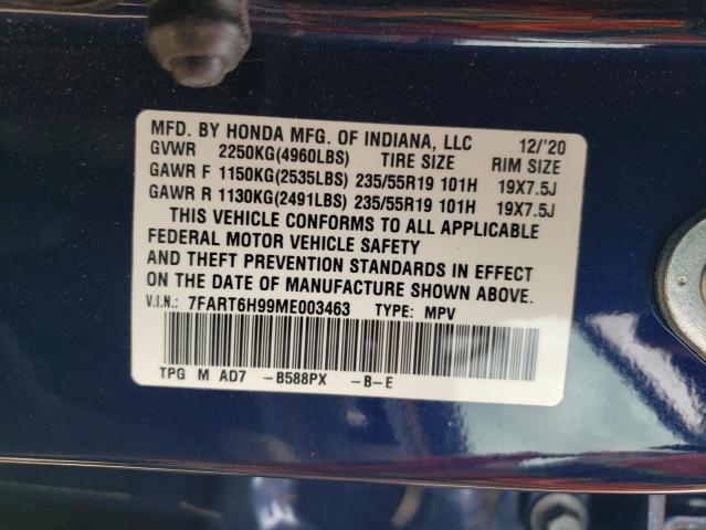 2021 HONDA CR-V TOURI - 7FART6H99ME003463