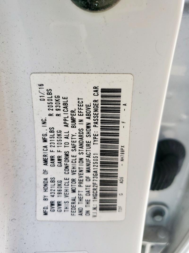 2016 HONDA ACCORD EX 1HGCR2F73GA125051