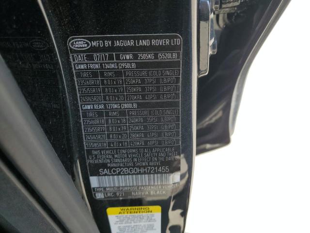 2017 LAND ROVER DISCOVERY - SALCP2BG0HH721455