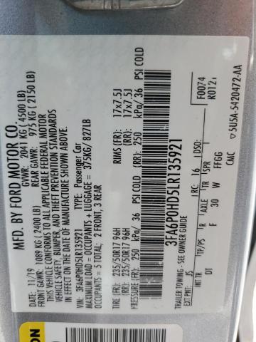 2020 FORD FUSION SE - 3FA6P0HD5LR135921