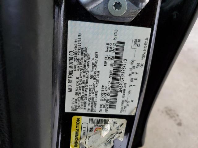 2015 FORD FUSION S - 3FA6P0G73FR287115