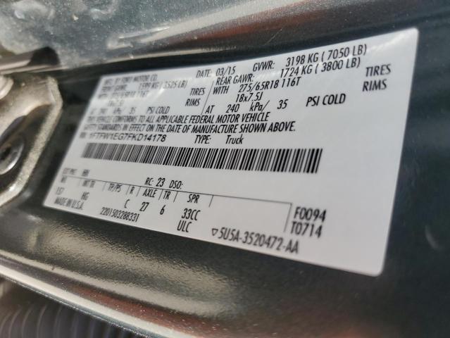 2015 FORD F150 SUPER - 1FTFW1EG7FKD14178