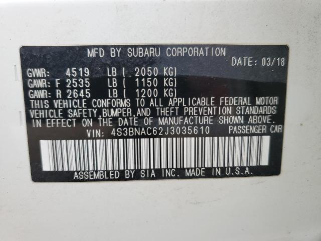 2018 SUBARU LEGACY 2.5 - 4S3BNAC62J3035610