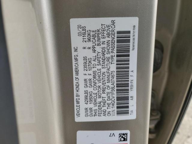 2020 HONDA ACCORD EXL - 1HGCV1F56LA074675