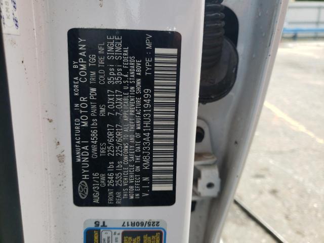 2017 HYUNDAI TUCSON LIM - KM8J33A41HU319499