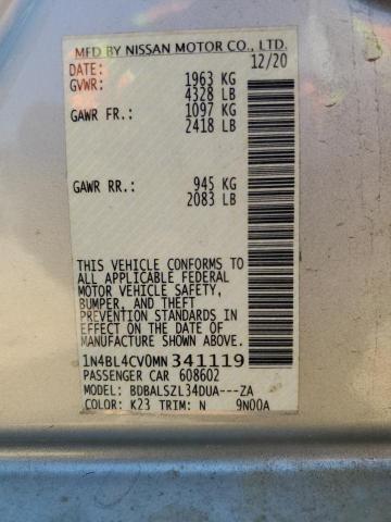 2021 NISSAN ALTIMA SR - 1N4BL4CV0MN341119