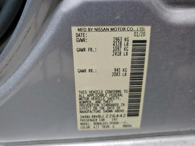 2020 NISSAN ALTIMA S - 1N4BL4BV8LC226442