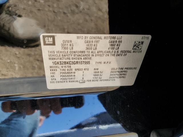 2016 GMC YUKON SLT 1GKS2BKC3GR107995