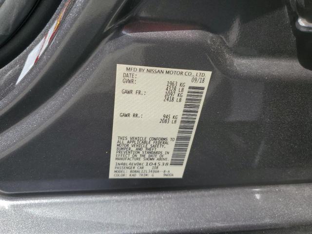 2019 NISSAN ALTIMA SL - 1N4BL4EV0KC104538