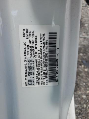 2014 HONDA ODYSSEY TO - 5FNRL5H98EB092806