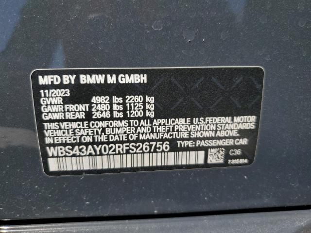 2024 BMW M3 COMPETI - WBS43AY02RFS26756