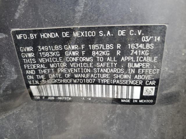 2015 HONDA FIT EX 3HGGK5H80FM701807
