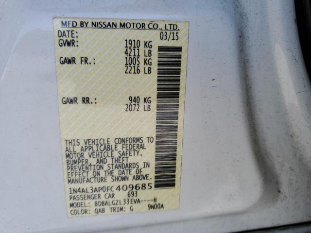 2015 NISSAN ALTIMA 2.5 - 1N4AL3AP0FC409685