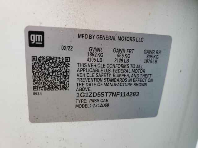 2022 CHEVROLET MALIBU LT - 1G1ZD5ST7NF114283