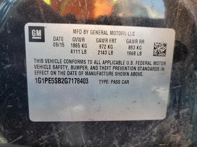 2016 CHEVROLET CRUZE LIMI - 1G1PE5SB2G7178403