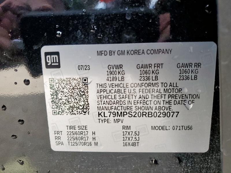 2024 CHEVROLET TRAILBLAZE - KL79MPS20RB029077