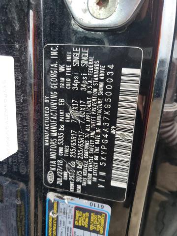 2019 KIA SORENTO L - 5XYPG4A37KG500034