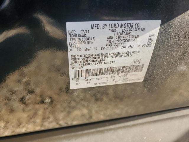2015 FORD EXPLORER L - 1FM5K7F8XFGA31273